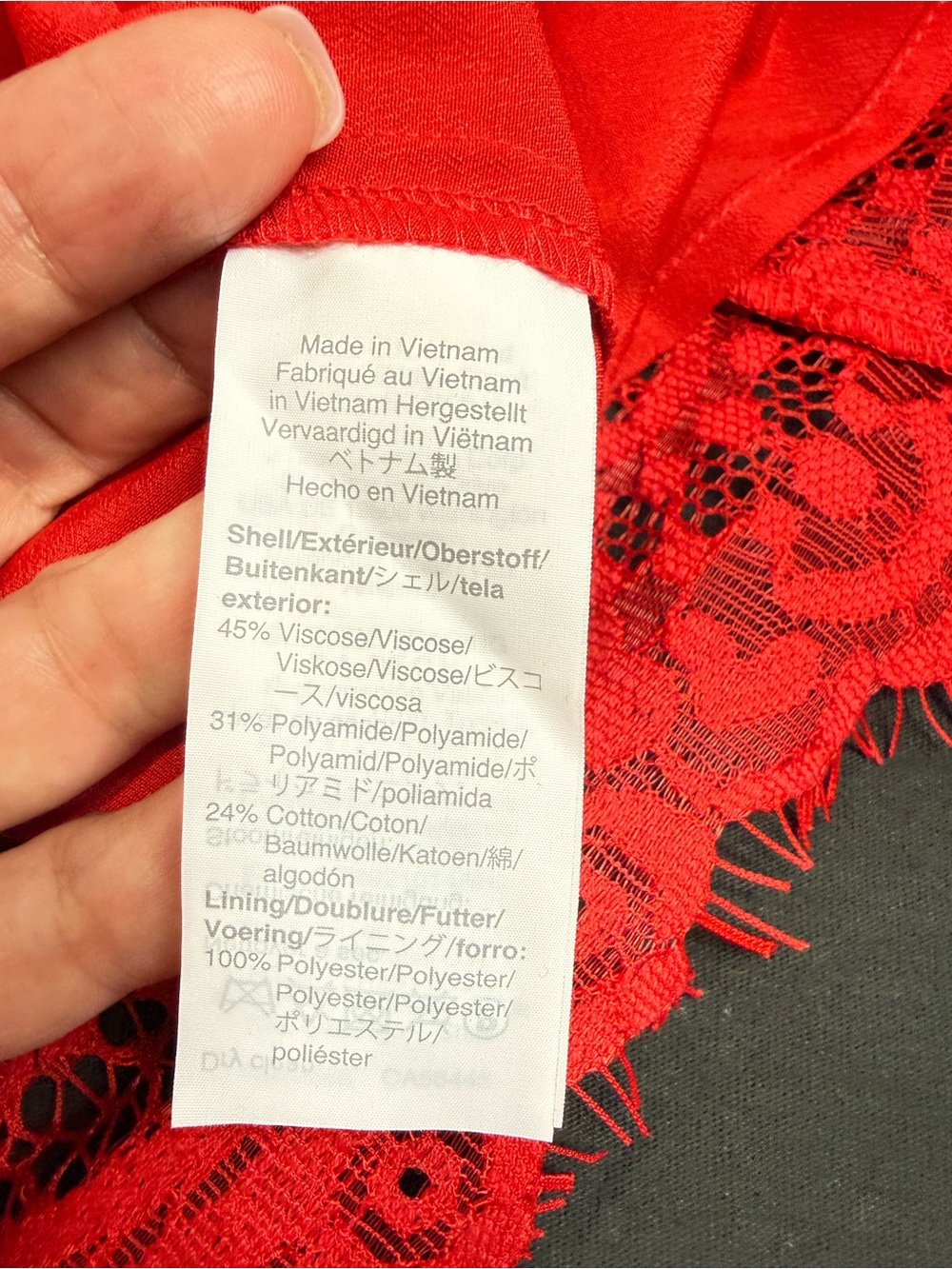 J. Crew Bright Red Lace-Trim Halter Top - Picture 4 of 6
